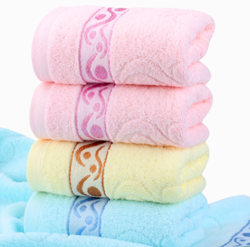 条纹毛巾厂家批发纯棉吸水素色提花柔软洗脸面巾日用礼品刺绣